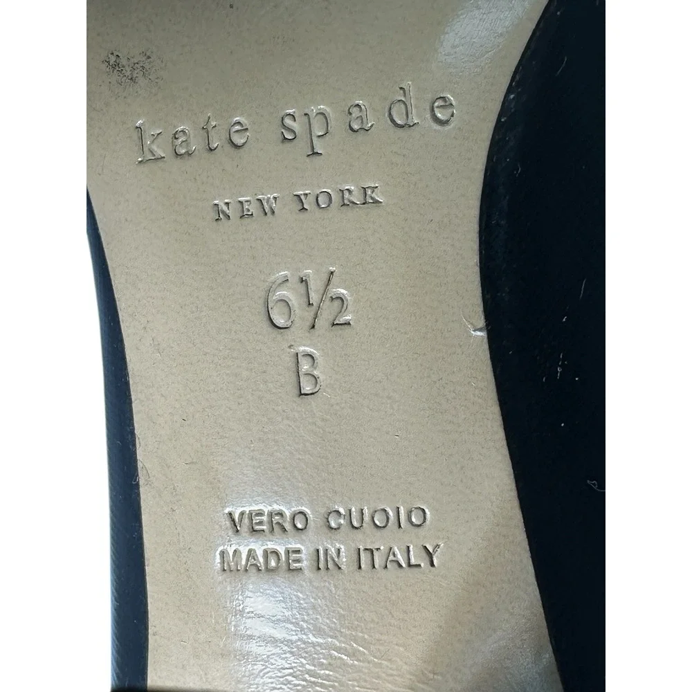 KATE SPADE NEW YORK  Women Black Patent Leather Heels Stilettos Italy 6.5 B $475